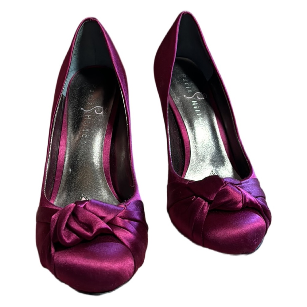 Starlet Sparkle – Paris Hilton Fuchsia Rhinestone Heels (Size 6.5)
